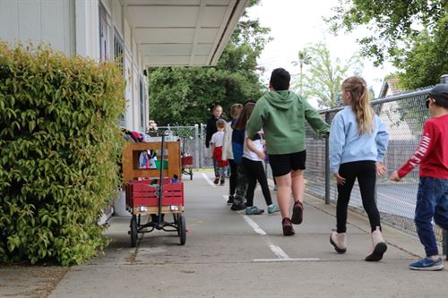 Students Walking to Class